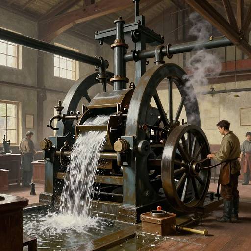 18th Century Water Frame Machine