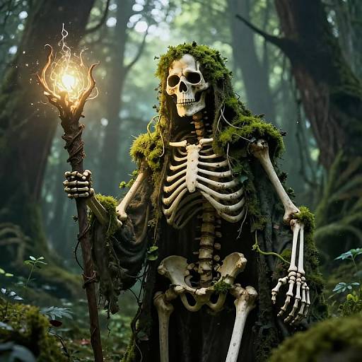 Mystical Forest Guardian Skeleton