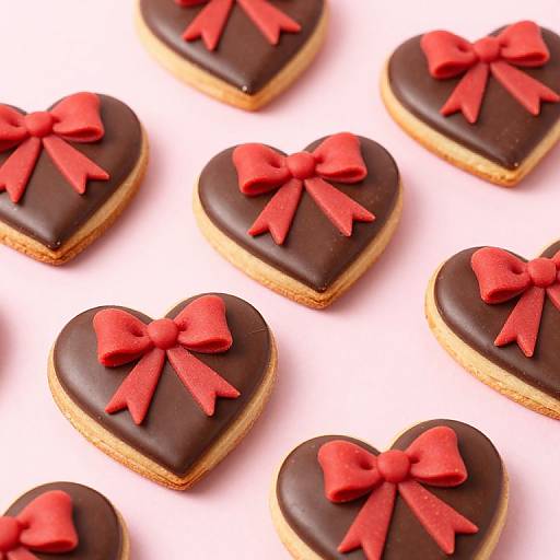 Romantic Heart-Shaped Chocolate Cookies