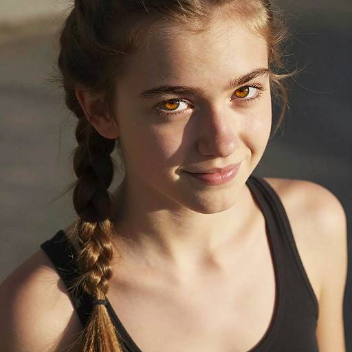 Cinematic Portrait of Amber-Eyed Irish Woman