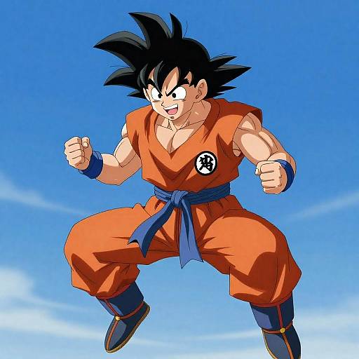 Dynamic Anime Martial Artist in Action