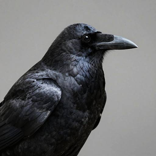 Mysterious Black Raven Portrait