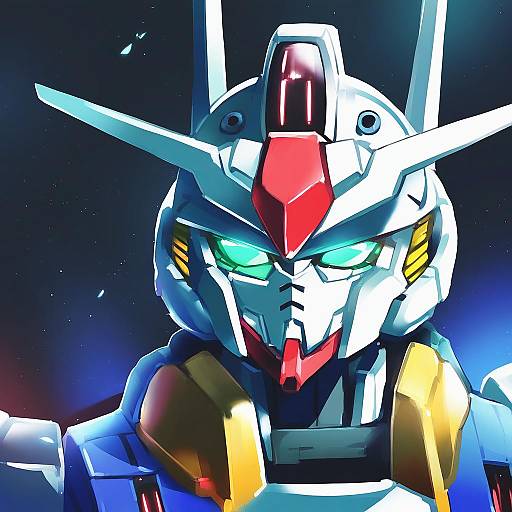 Illustration of Gundam aerial, gundam in the style of Namie-kun