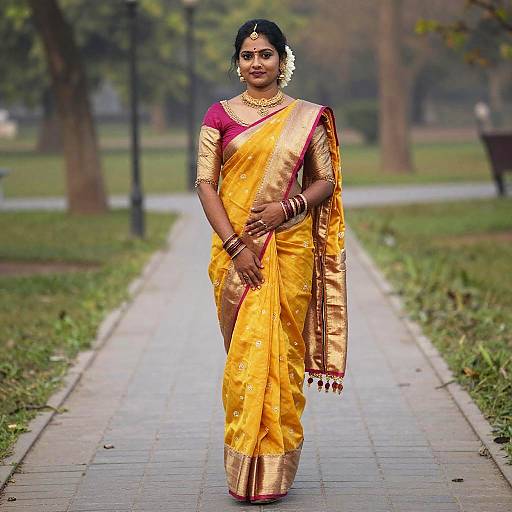 Woman in Swati Traditional Sari
