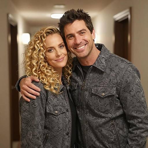 Warm Moment in a Cozy Hallway