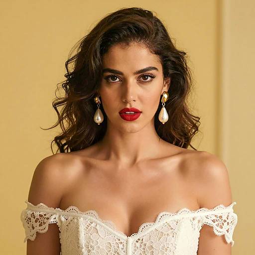 Elegant Portrait of a Woman in Lace