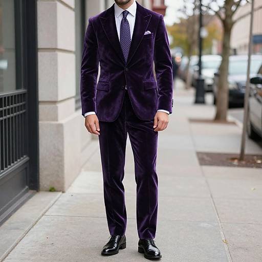Purple Velvet Pimp Suit Fashion