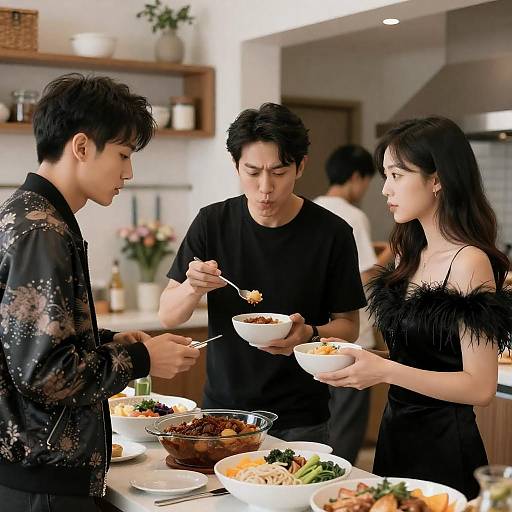 Buffet Gathering: Expressions and Style