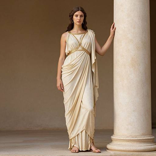 Roman Goddess Minerva in Toga