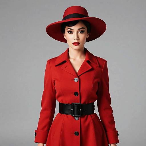 Carmen Sandiego-Inspired Red Coat Portrait