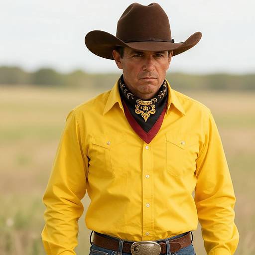 Texan Cowboy in Western Wear