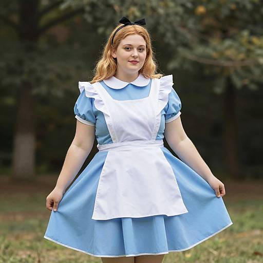 Plus Size Woman in Alice Costume