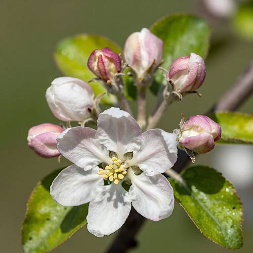 Close-Up of Apple Flower Buds