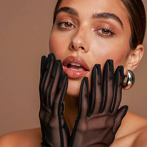 Elegant Portrait of a Woman in Gloves