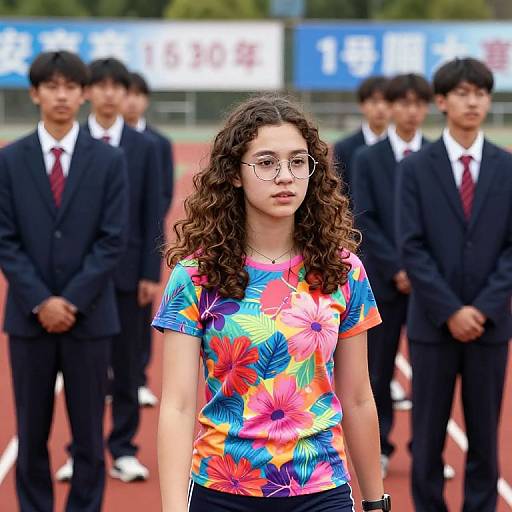 High School Track Team Group Photo