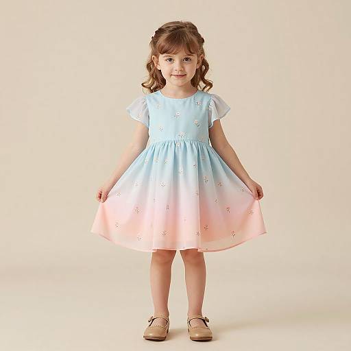 Charming Toddler in Pastel Pageant Dress