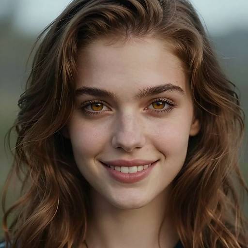 Enigmatic Portrait with Amber Eyes