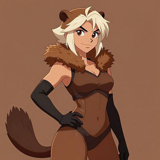 Anime Female Character Inspired by Beaver