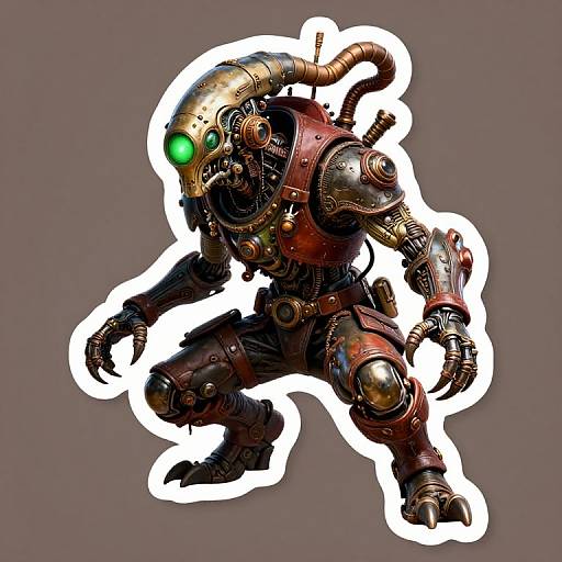 Cyberpunk Steampunk Alien Sticker
