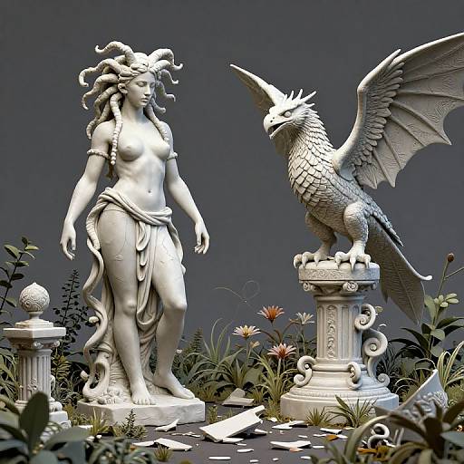 Medusa and Basilisk Staring Contest