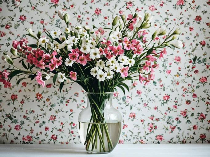 Charming Floral Art Wallpaper Design