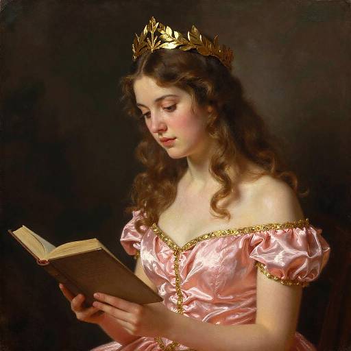 Classical Portrait of Woman Reading