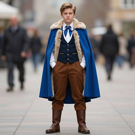 Semi Formal Male with Blue Cape