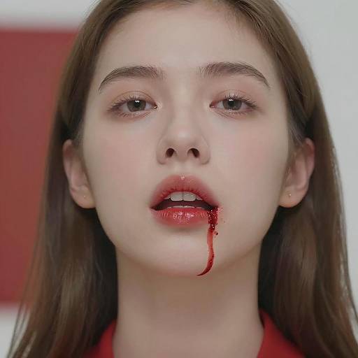 Intense Portrait of a Young Woman