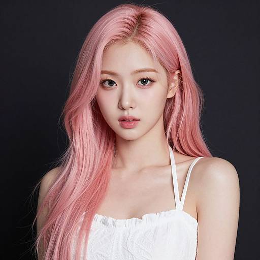 Korean Faerie with Pink Hair