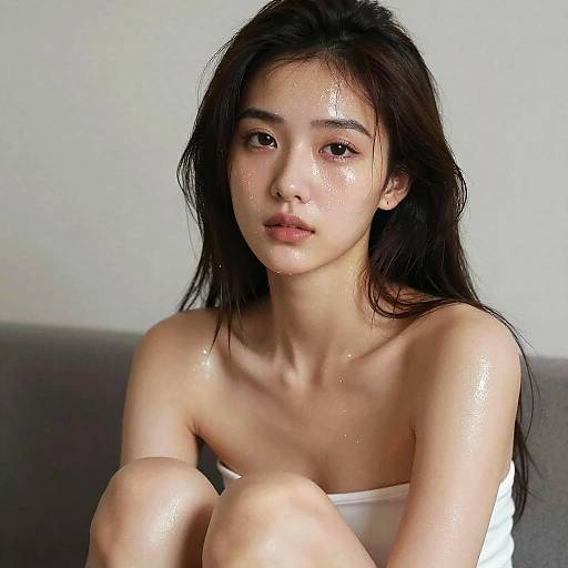 Photorealistic Portrait of a Makeup Model