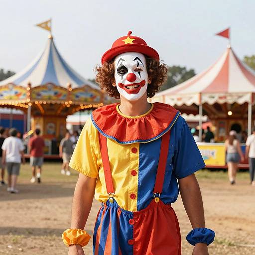Smiling Clown at Carnival