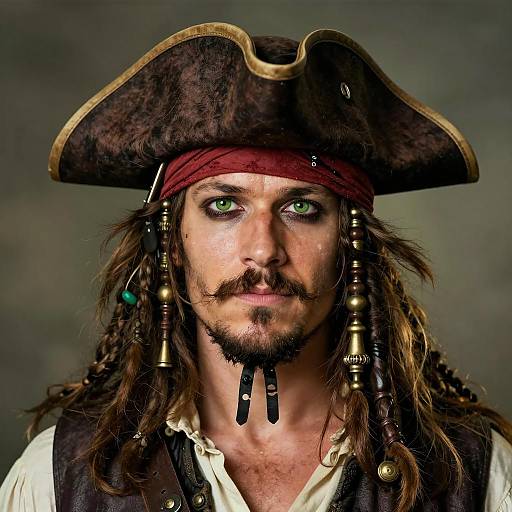 Realistic Male Pirate Portrait