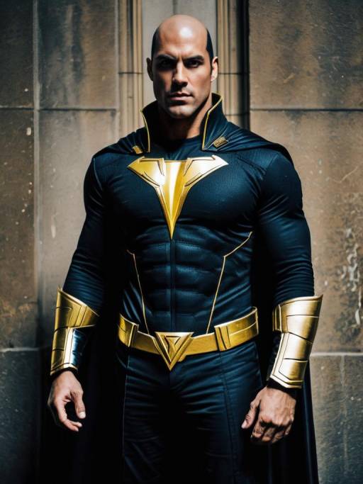Realistic Black Adam Cosplay Photo
