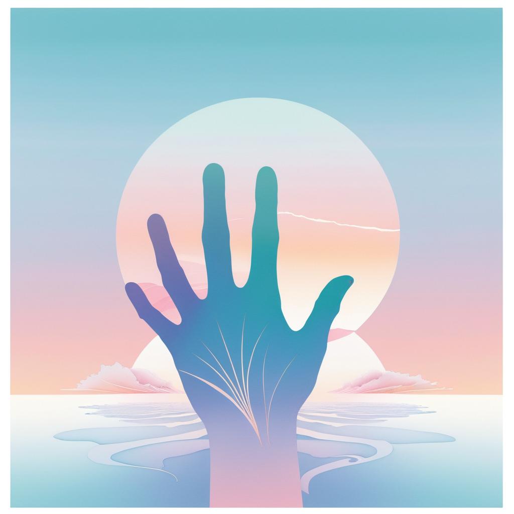 Surreal Minimalist Hand in Dreamy Pastels