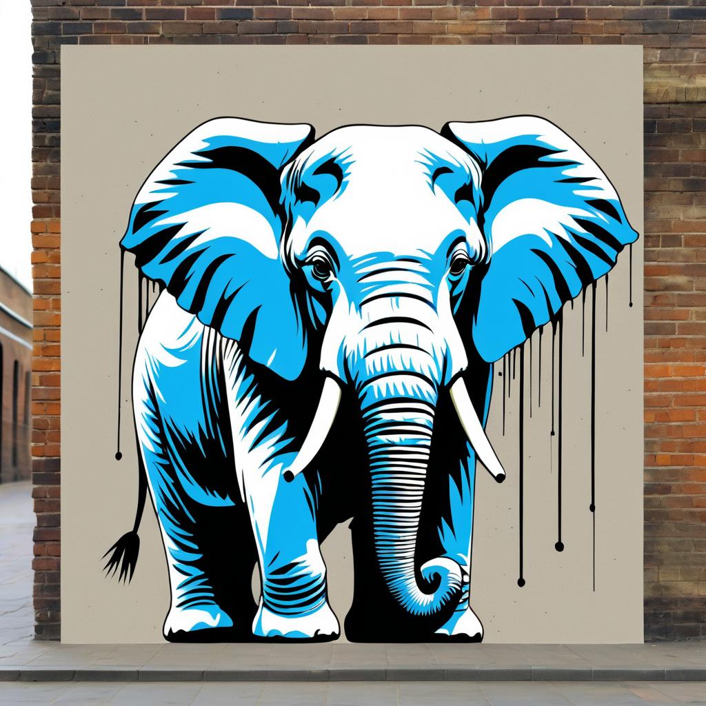 Urban Wildlife: Banksy-Style Elephant Art