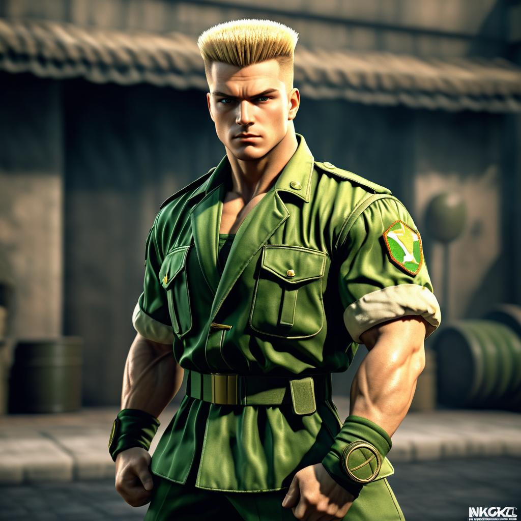 Photorealistic Guile from Street Fighter