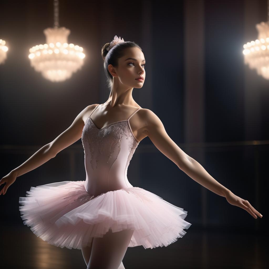 Elegant Ballerina in Poised Stance