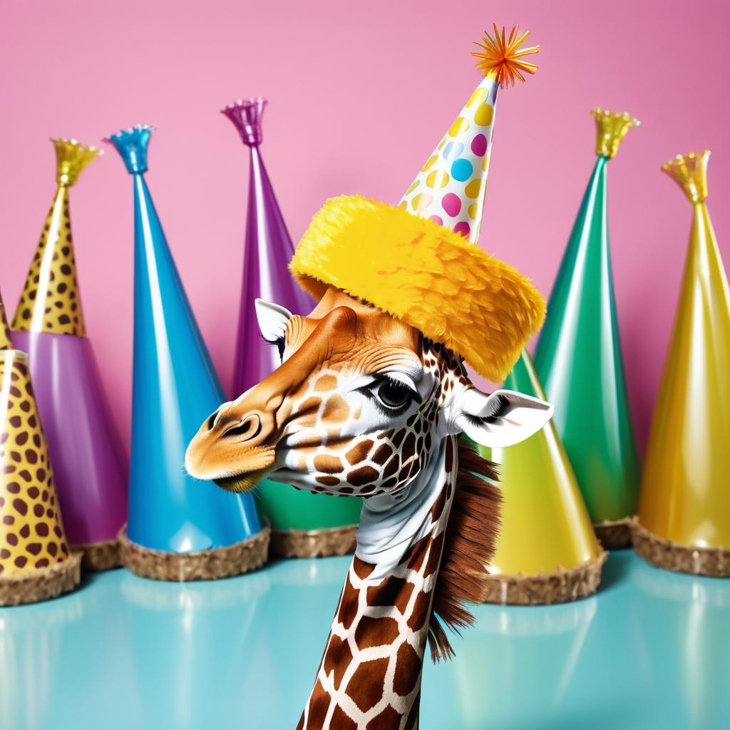 Surreal Giraffe Party in a Bottle