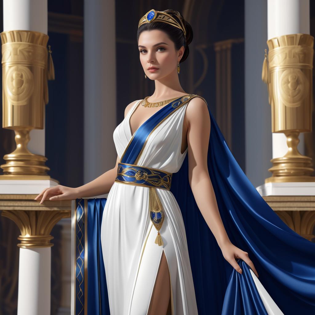 Elegant Roman Empress in Exquisite Attire