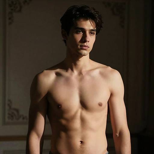 Dramatic Portrait of a Lean Man