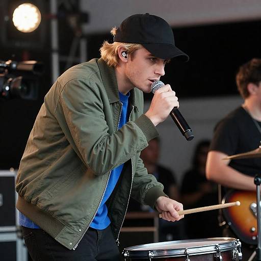 Young Male Musician Performing Live