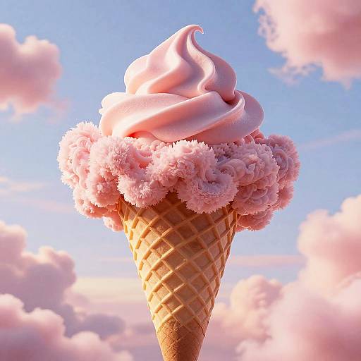 Giant Pink Cloud Ice Cream Fantasy