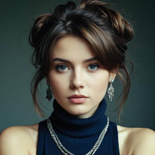 Unique Solo Portrait with Intriguing Hairstyle
