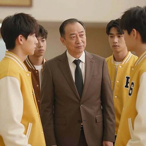 Casual Group Portrait with Varsity Jackets