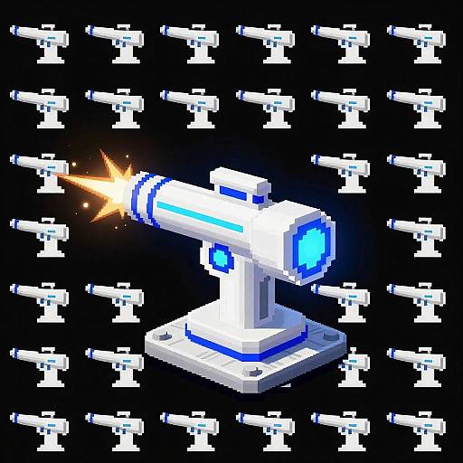 Minimalist Laser Sniper Turret Sprite