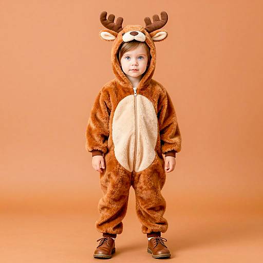 Toddler in Deer Costume