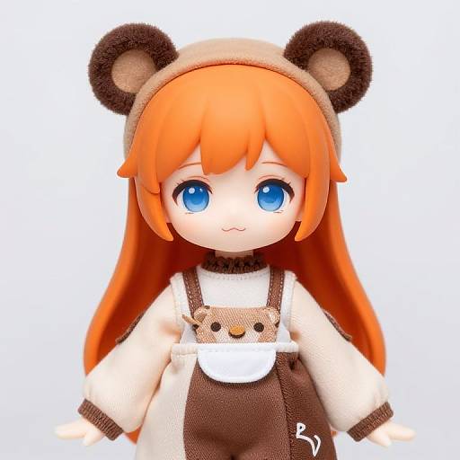 Orange and Beige Doll with Ears