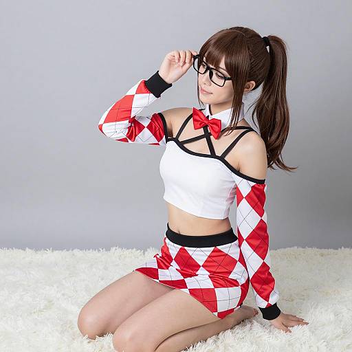 Playful Cosplay Scene with Glam Vibes