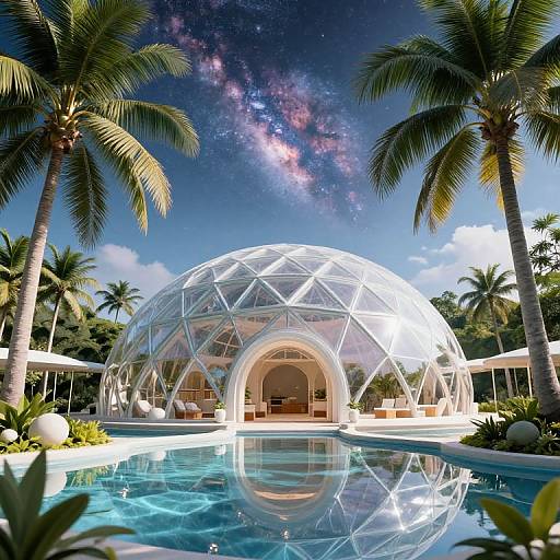 Futuristic Ethereal Tropical Paradise