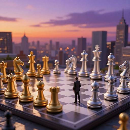 Ant's View of Giant Chessboard City